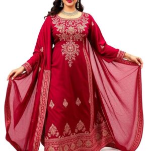 Maroon Silk Festive Kurti